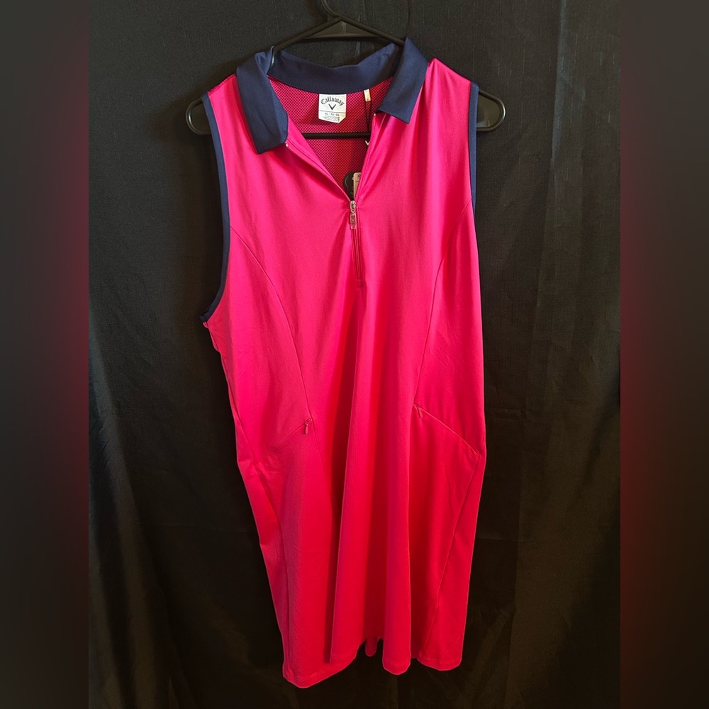 Pink Sleeveless Zip-Up Callaway Golf Dress